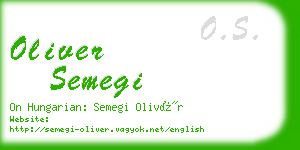 oliver semegi business card